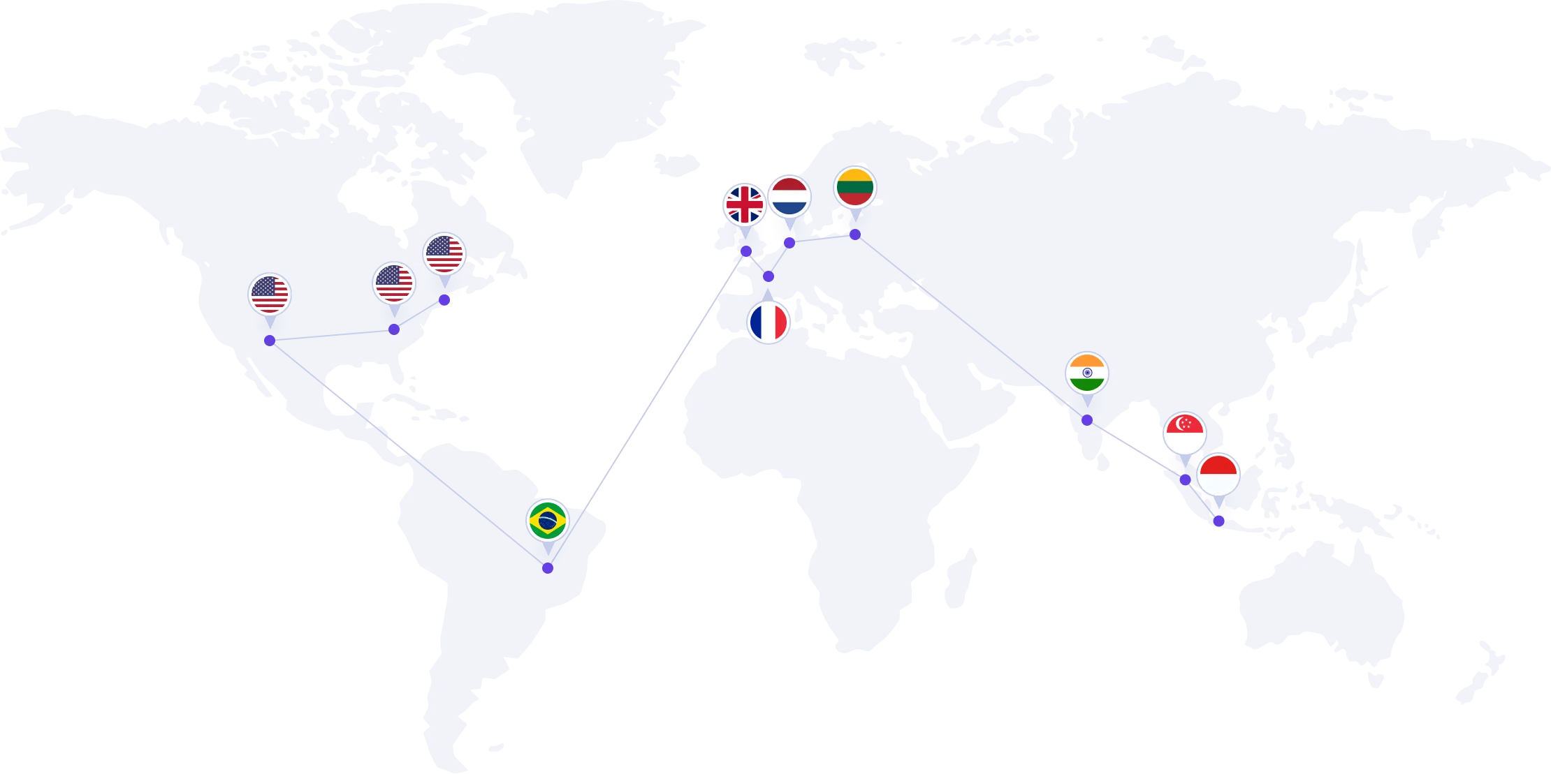Centros de datos alrededor del mundo